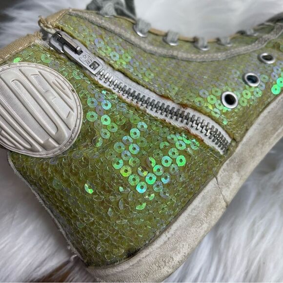 Golden Goose Deluxe Francy High Top Sequin Sneakers 37 - Picture 6 of 8